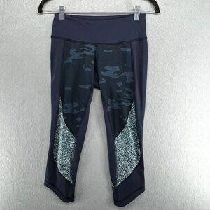 Lululemon Leggings Womens 4 Sashiko Cross Ink Rugged Camo Wunder‎ Under Luon